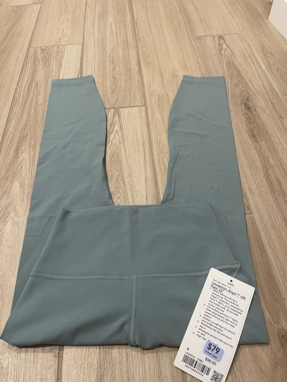 NWT Lululemon Align High Rise Pants 25” Crater Blue Sz 4 - Picture 3 of 7